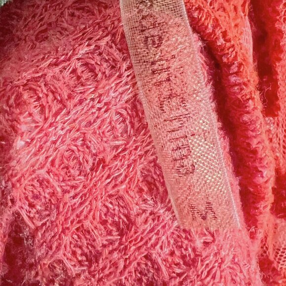 Aratta Silent Journey Waterfall Waffle Knit Open Cardigan Beading Boho Size M - Picture 8 of 10